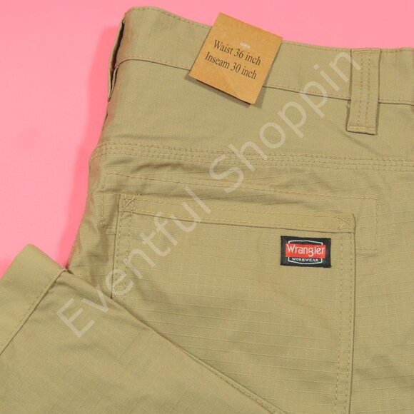 Wrangler Other - Wrangler Work Pants Mens 36 Brown Single Layer Insulated Utility Ripstop New